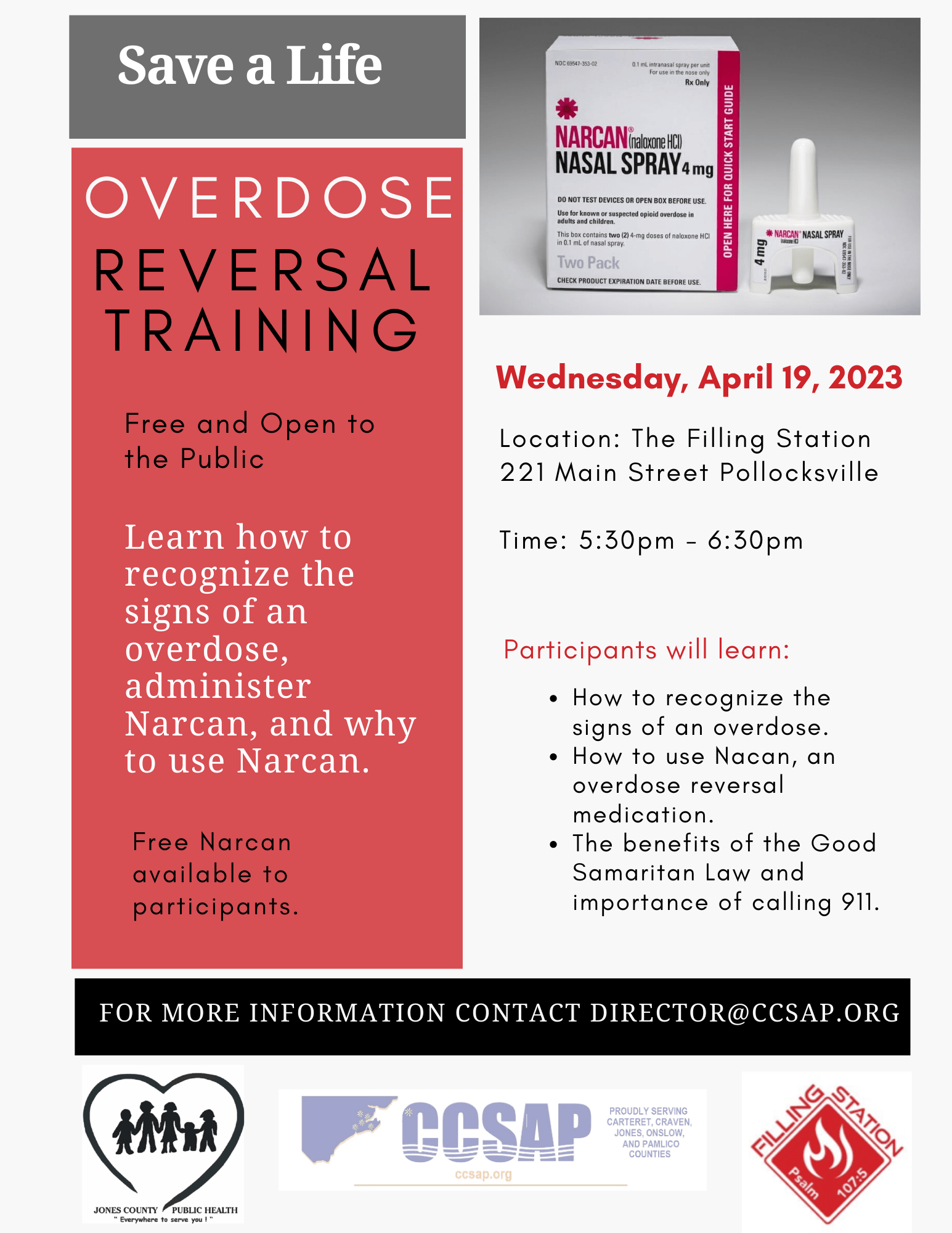 Overdose Reversal Training The Filling Station 4.19.23