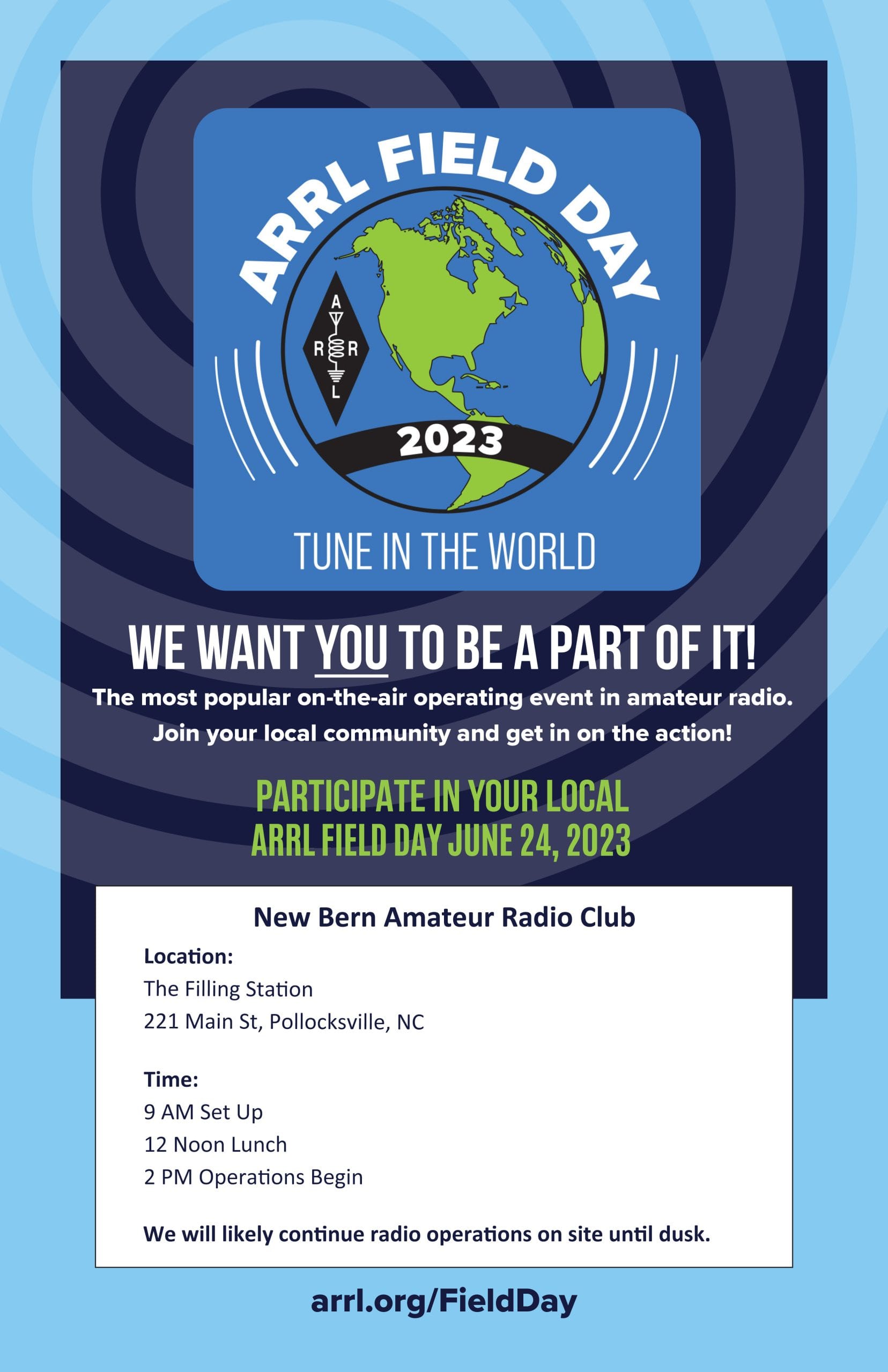 New Bern Amateur Radio Club Hosts Summer Field Day 2023 at The Filling