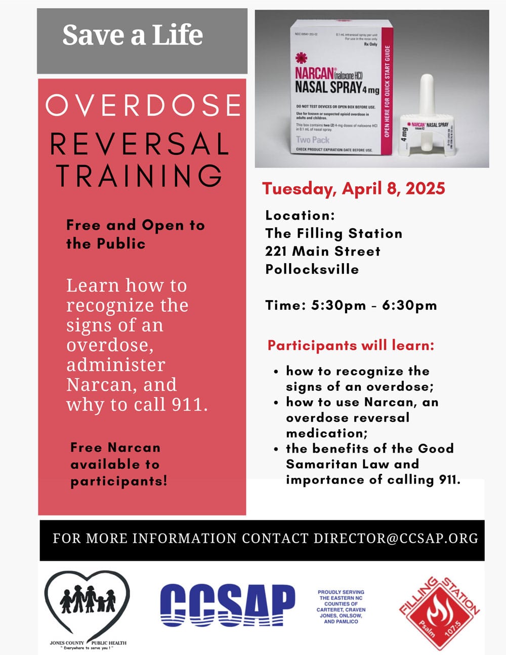 4.8.25 Overdose Reversal Training Filling StationFlyer